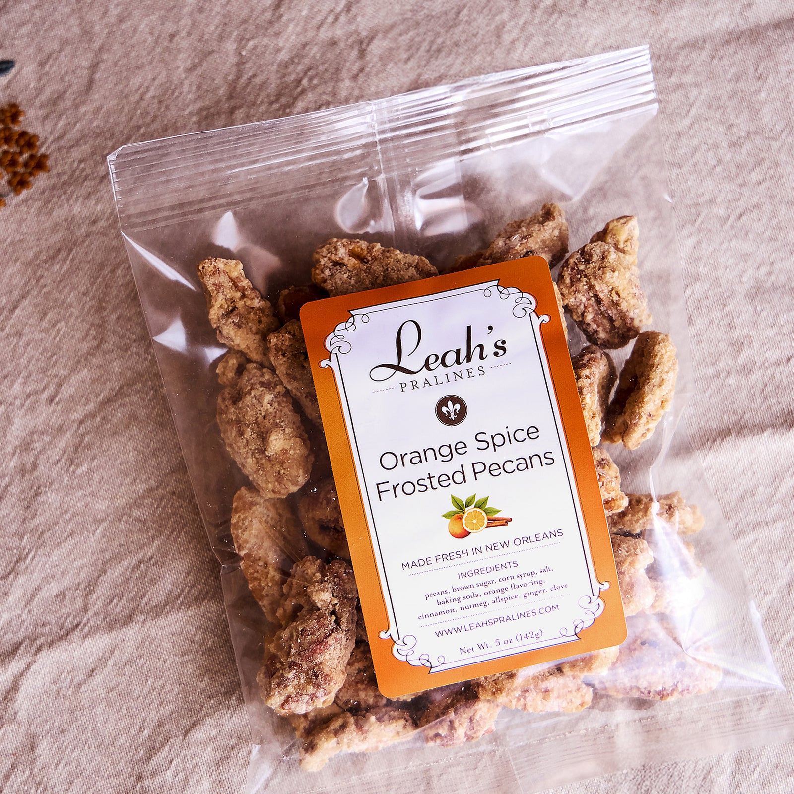 Orange Spiced Frosted Pecans