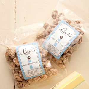 Praline Frosted Pecans - our most popular frosted pecan flavor