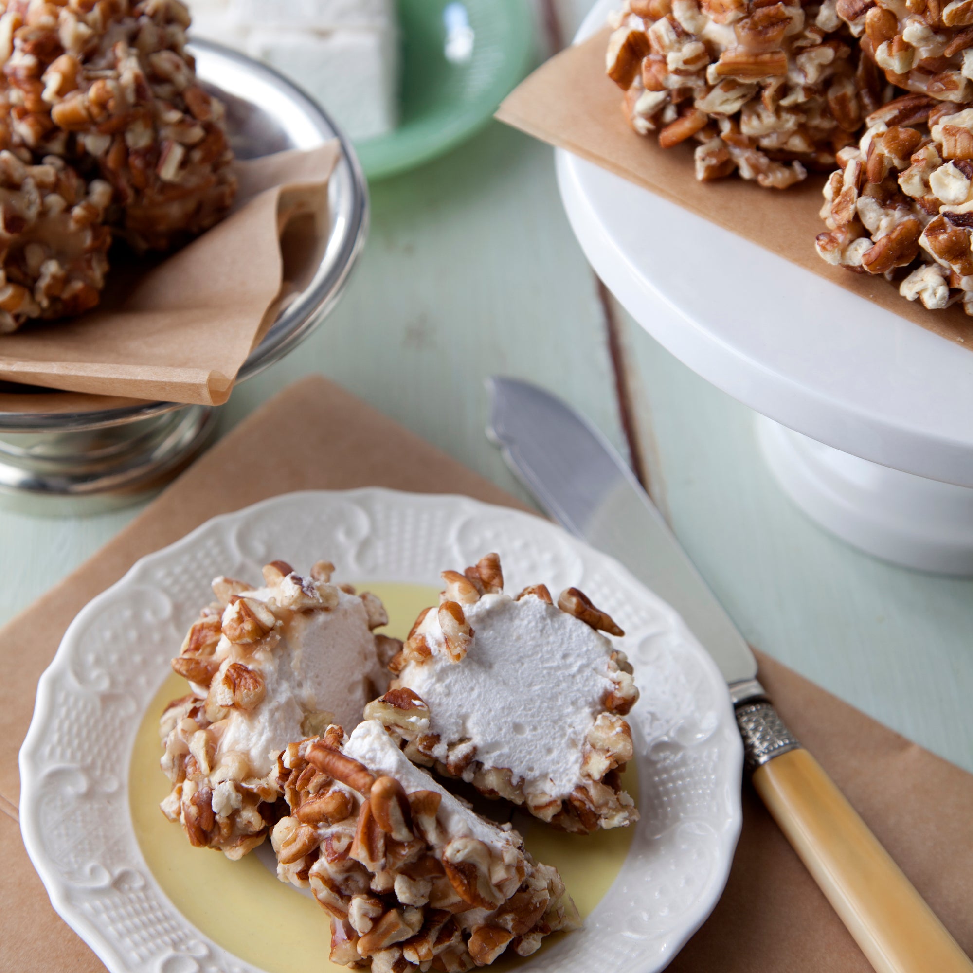 Gone to Heavens are made with marshmallow, caramel and pecans. 
