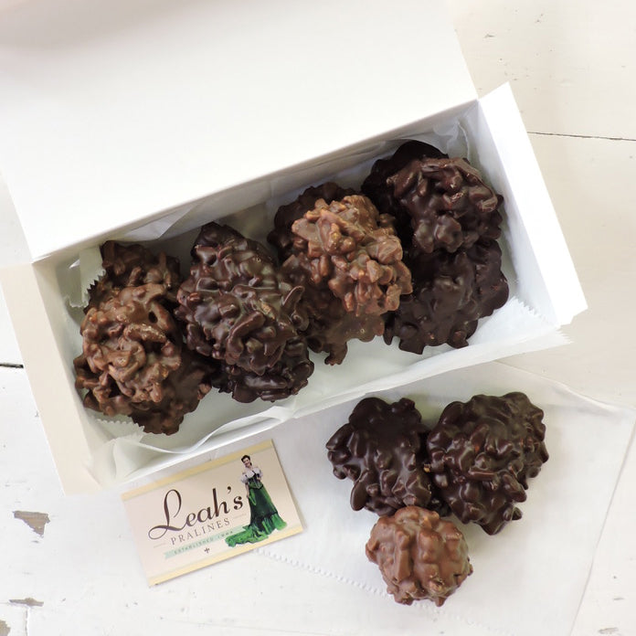 Pecan Clusters - crunchy pecans and creamy chocolates